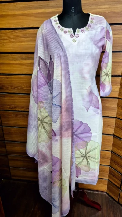 Lavender Bloom Cotton Suit Set