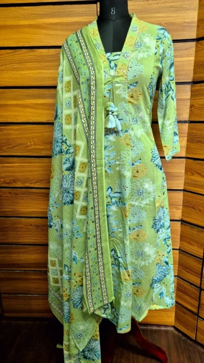 Soothing Green Bloom with Tassel Charm