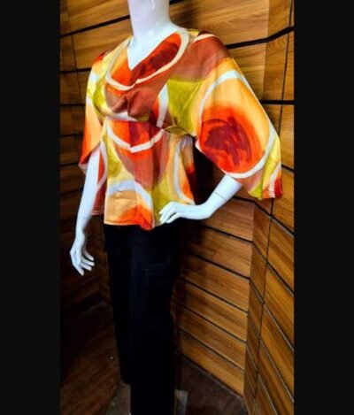Red and Gold Color Top - Image 2