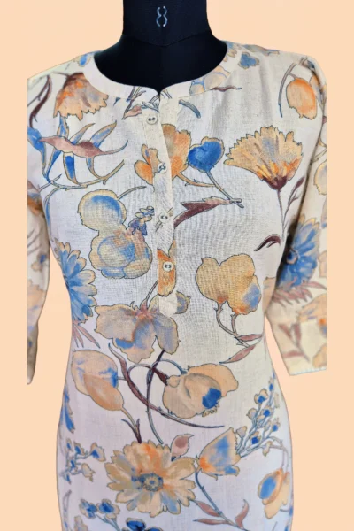 Blue & Peach Floral - Image 2