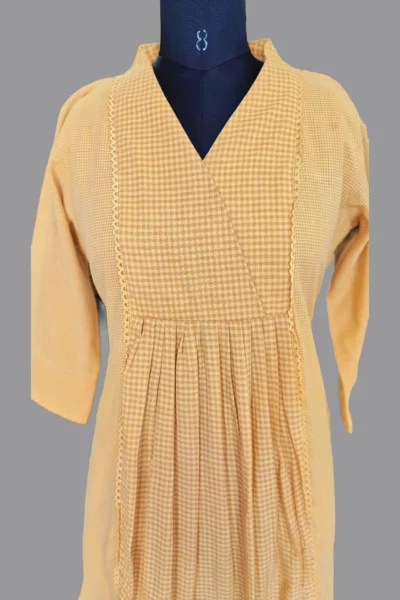 Yellow Checked Cotton - Image 2