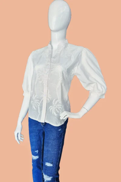 Chic White Shirt & Denim Combo - Image 2