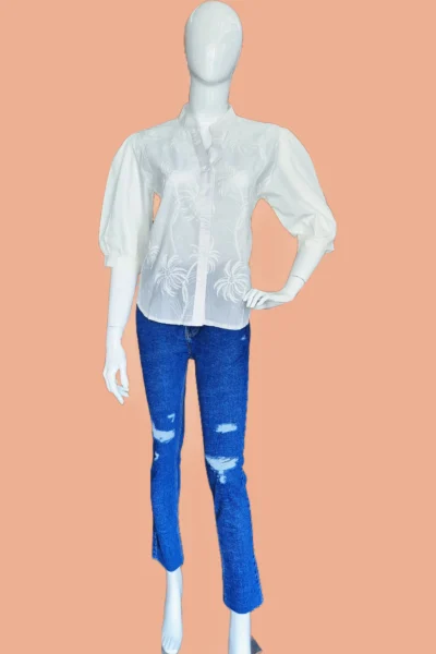 Chic White Shirt & Denim Combo - Image 3