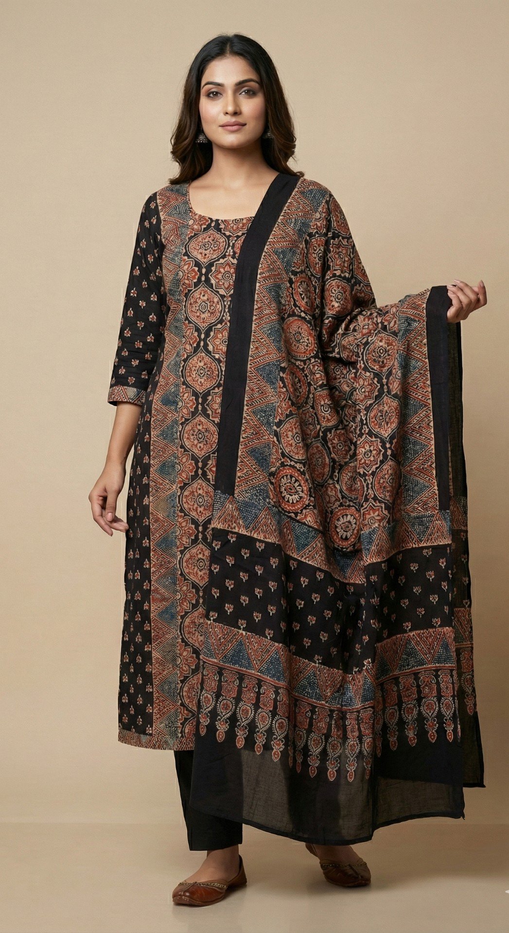 Modal silk salwar suit